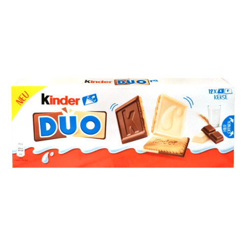 Печенье Kinder Duo c молочным и белым шоколадом, 150гр