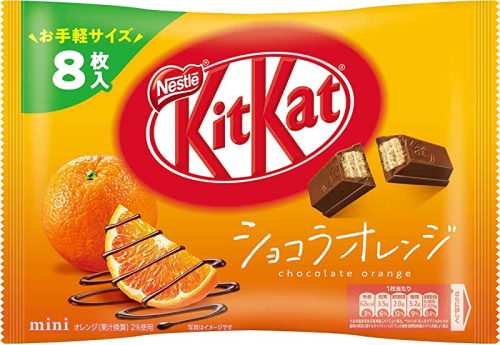 Мини-KitKat со вкусом апельсина в темном шоколада 8 шт