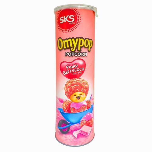 Попкорн Omypop Pinky Berrycoco c розовой ягодой клубники, 85г